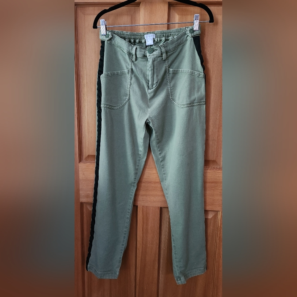 VENUS Army/olive Green Pants with Black Stripe